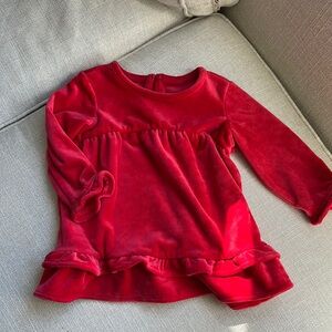 Vineyard Vines Red Velour Dress